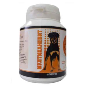 Multikanevit Golash Pharma- multivitamine pentru câini, 80 comprimate