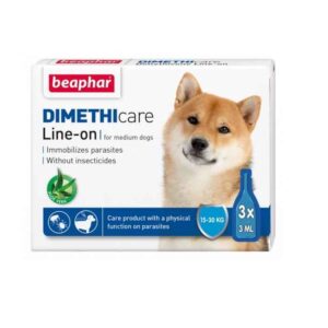 Dimethicare Line-on Beaphar- Pipete antiparazitare câini talie medie 30 kg, 3 buc