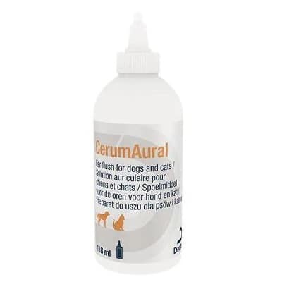 Dechra CerumAural Ear Flush, soluție pentru curățarea urechilor la câini și pisici, 118 ml