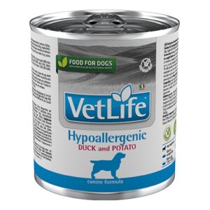 Farmina Vet Life Hypoallergenic- conservă pentru câini, cu rață și cartofi
