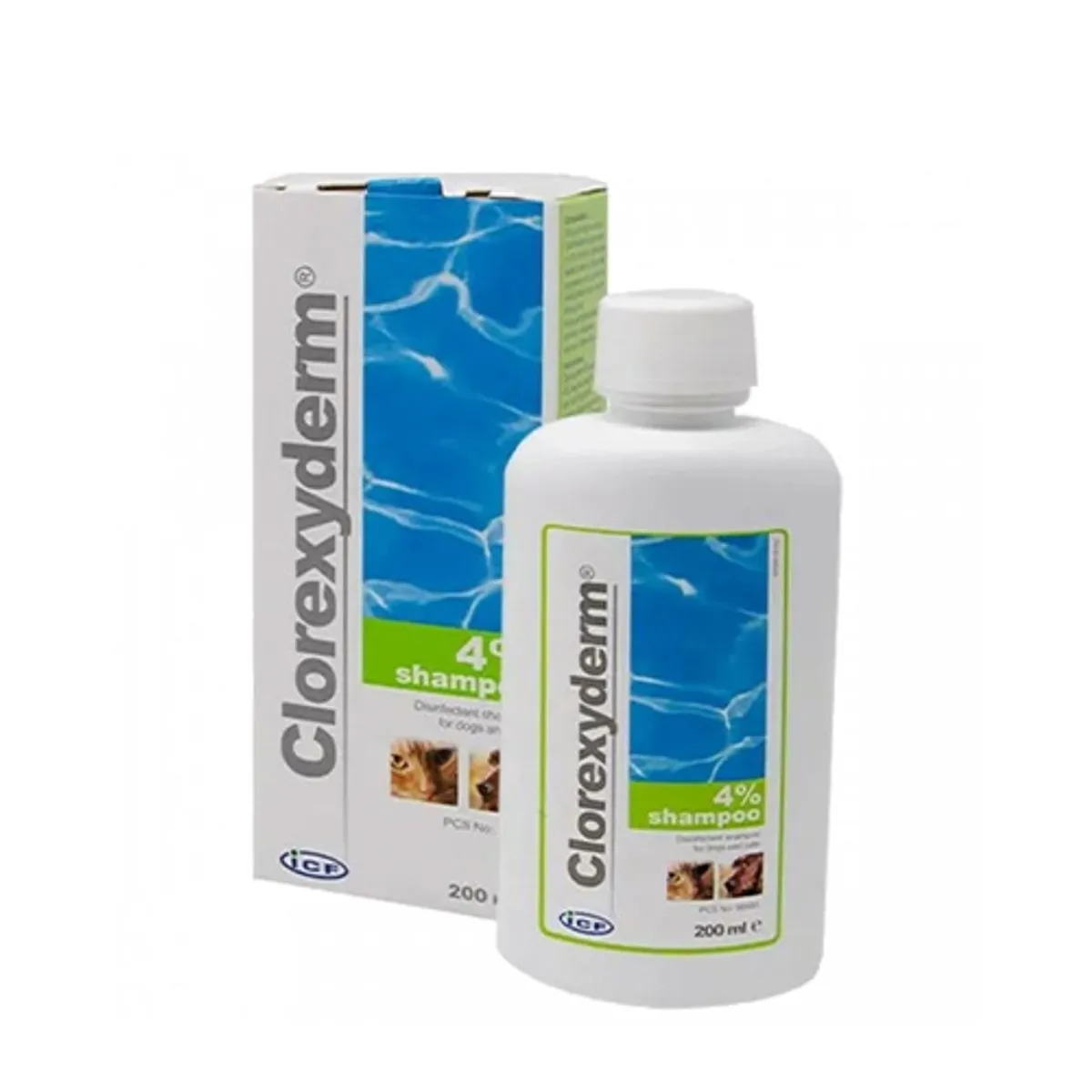 ICF Clorexyderm 4%- șampon cu clorhexidină, 250 ml