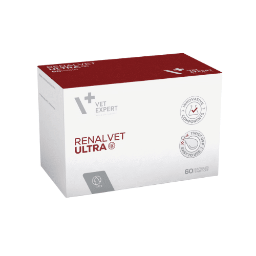 Renalvet Ultra pentru probleme renale la pisici, 60 capsule