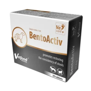VETFOOD BentoActiv- în caz de diaree și tulburări digestive, pentru câini și pisici, 30 comprimate