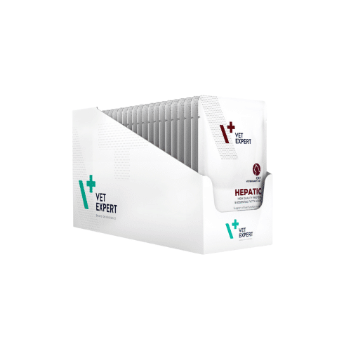 Vet Expert Hepatic- plic pentru pisici, 12 buc. x 100 g