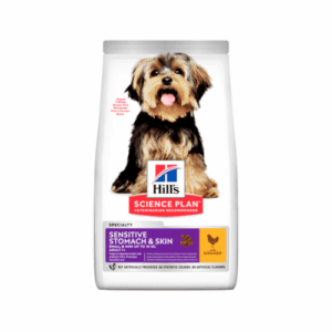 Hills Science Plan Sensitive Stomach Skin Small Mini cu pui, hrană pentru câini
